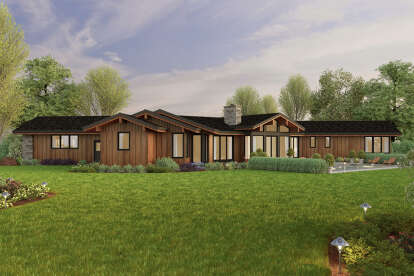 Lake Front House Plan #2559-00939 Elevation Photo