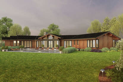 Lake Front House Plan #2559-00939 Elevation Photo