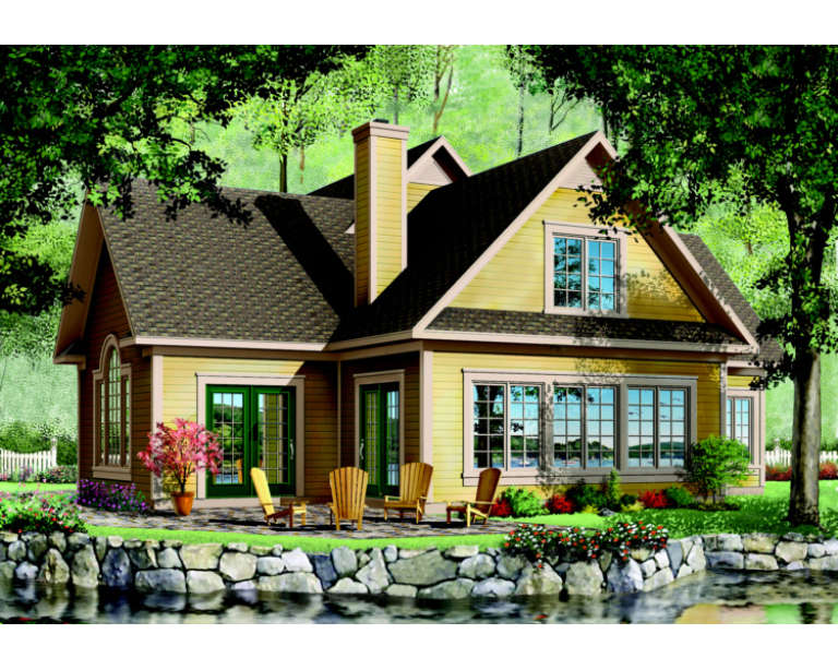 Vacation House Plan #034-00014 Elevation Photo