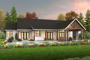 Modern Farmhouse House Plan #2559-00940 Elevation Photo