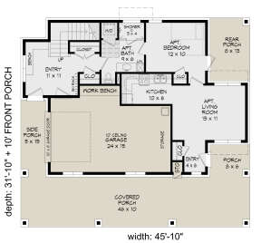 First Floor for House Plan #940-00465