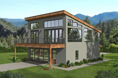 1 Bed, 2 Bath, 1545 Square Foot House Plan - #940-00467