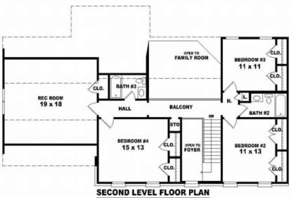 Floorplan 2 for House Plan #053-00340