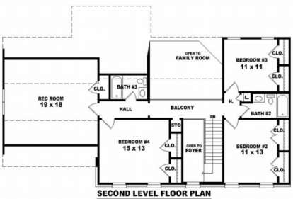 Floorplan 2 for House Plan #053-00340
