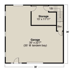 Garage Floor for House Plan #035-00999