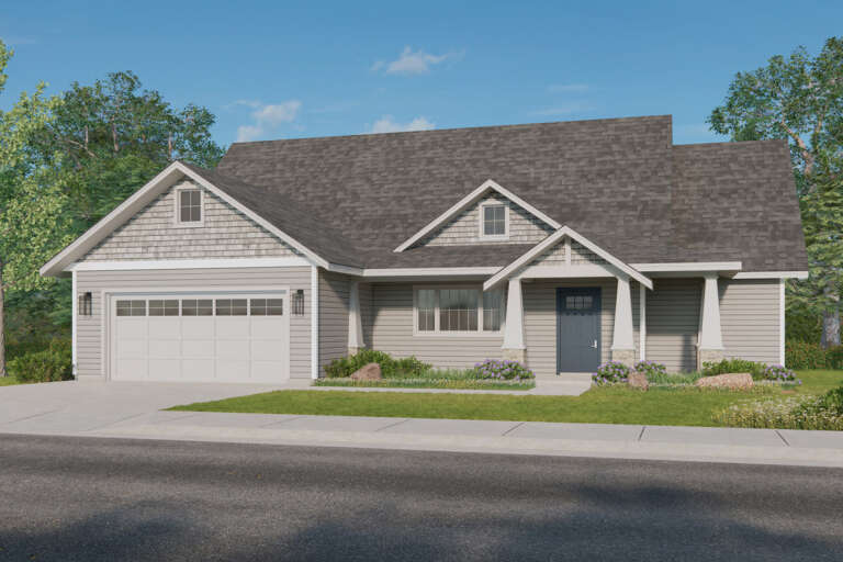 Craftsman House Plan #035-01000 Elevation Photo