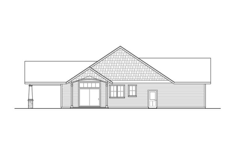 Craftsman House Plan #035-01000 Elevation Photo