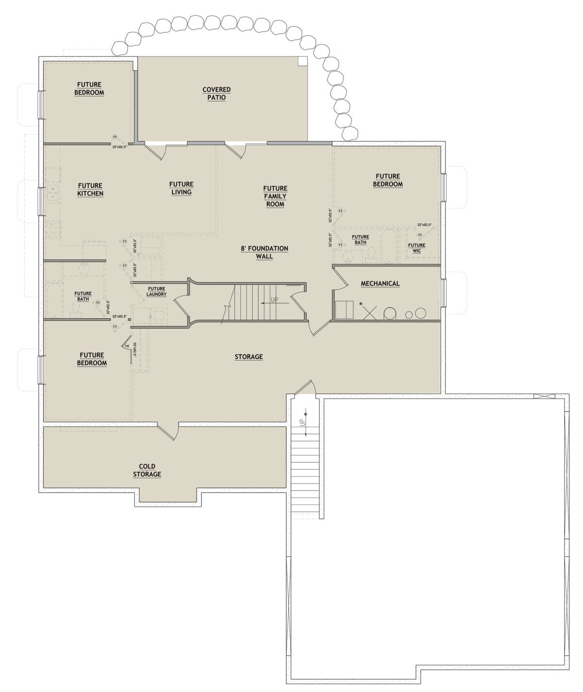 Basement for House Plan #8768-00077
