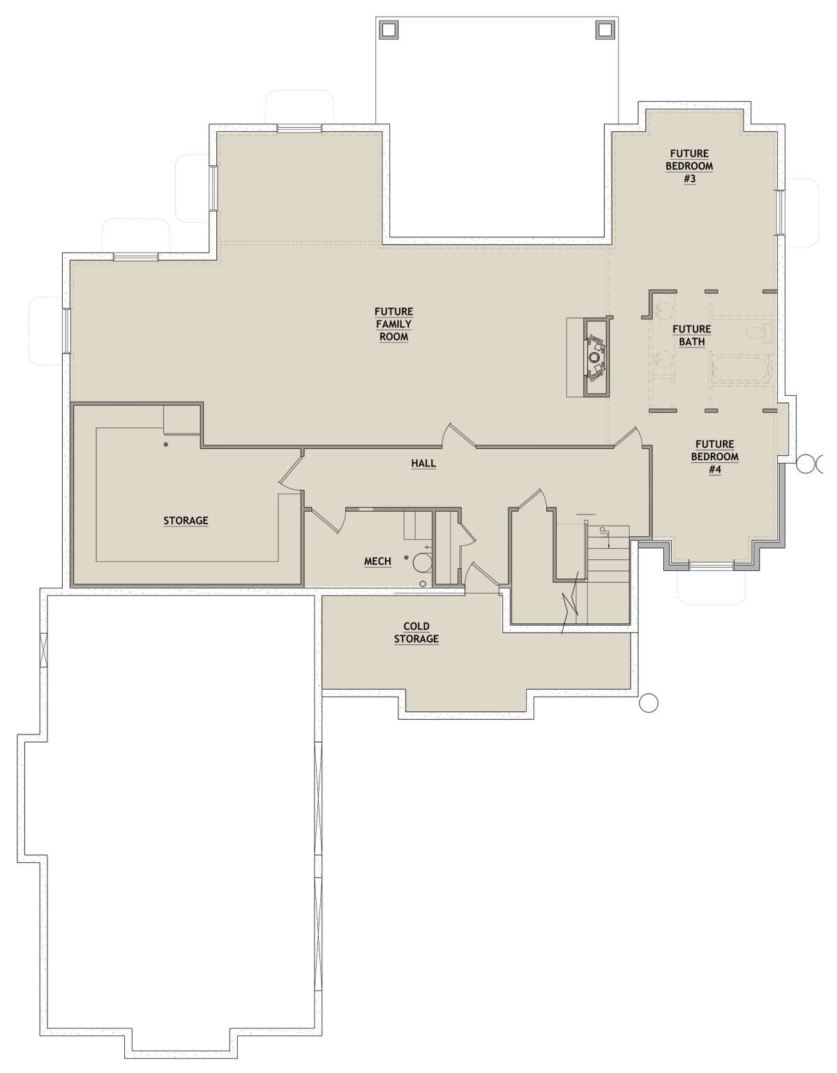 Basement for House Plan #8768-00078