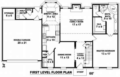 Floorplan 1 for House Plan #053-00342