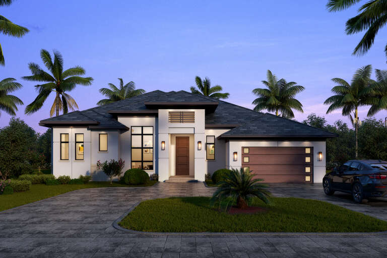 Contemporary House Plan #5565-00160 Elevation Photo