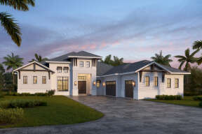 Coastal House Plan #5565-00161 Elevation Photo
