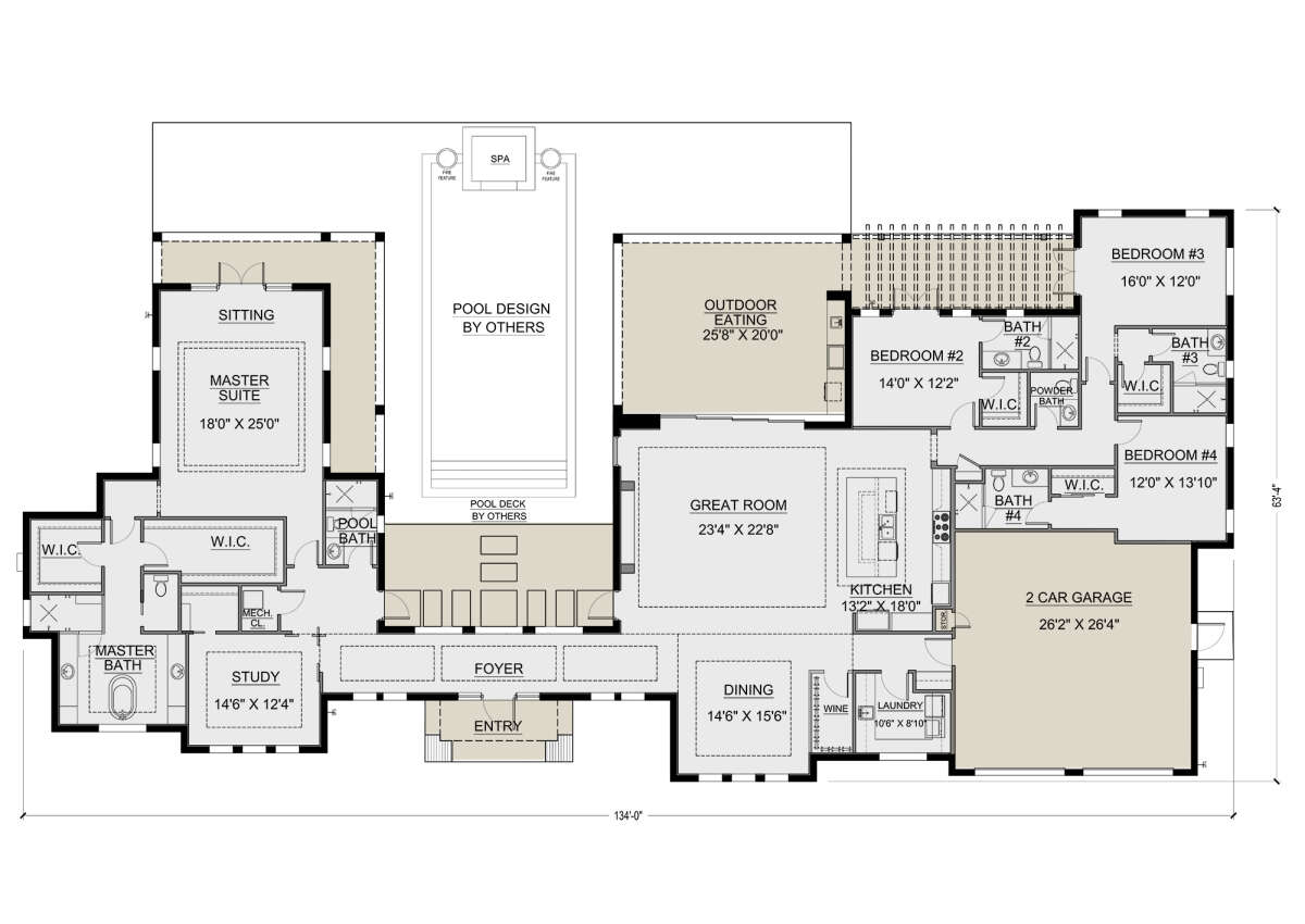 U Shaped Home With Unique Floor Plan | Floor Roma