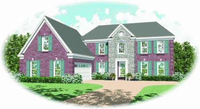 4 Bed, 3 Bath, 2705 Square Foot House Plan - #053-00343