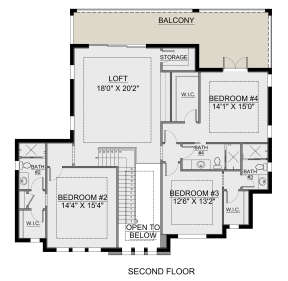 Second Floor for House Plan #5565-00167