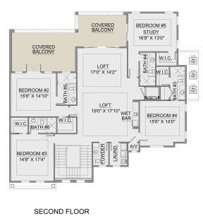 Second Floor for House Plan #5565-00168