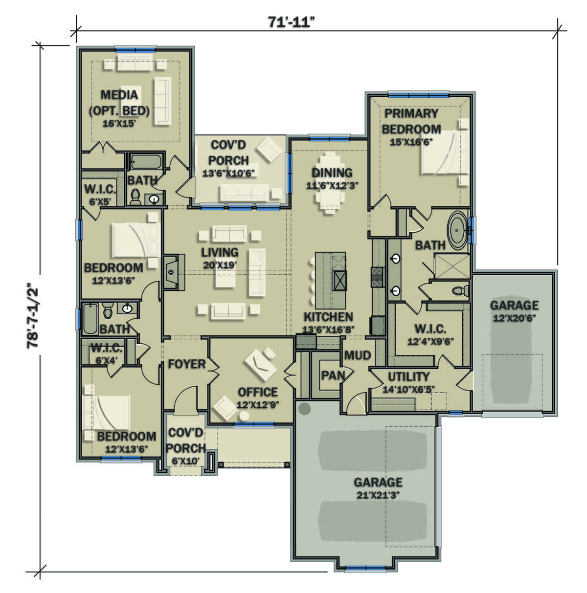 Main Floor for House Plan #3571-00012