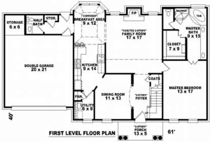 Floorplan 1 for House Plan #053-00344