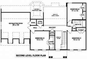 Floorplan 2 for House Plan #053-00344