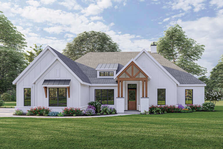 Modern Farmhouse House Plan #3571-00014 Elevation Photo