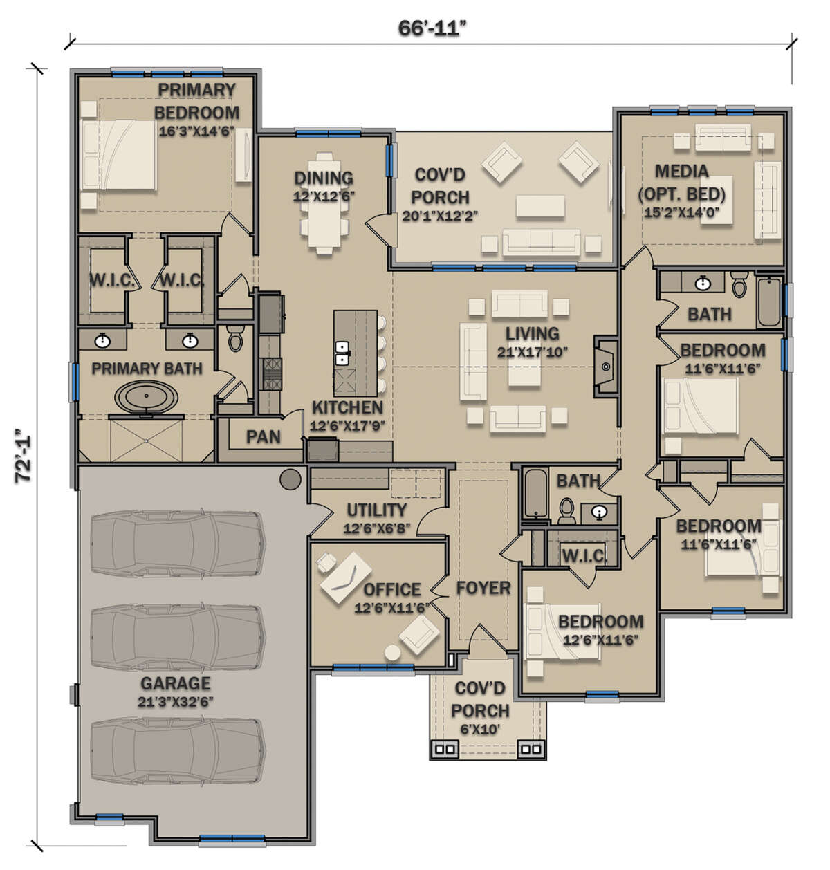 Main Floor for House Plan #3571-00014