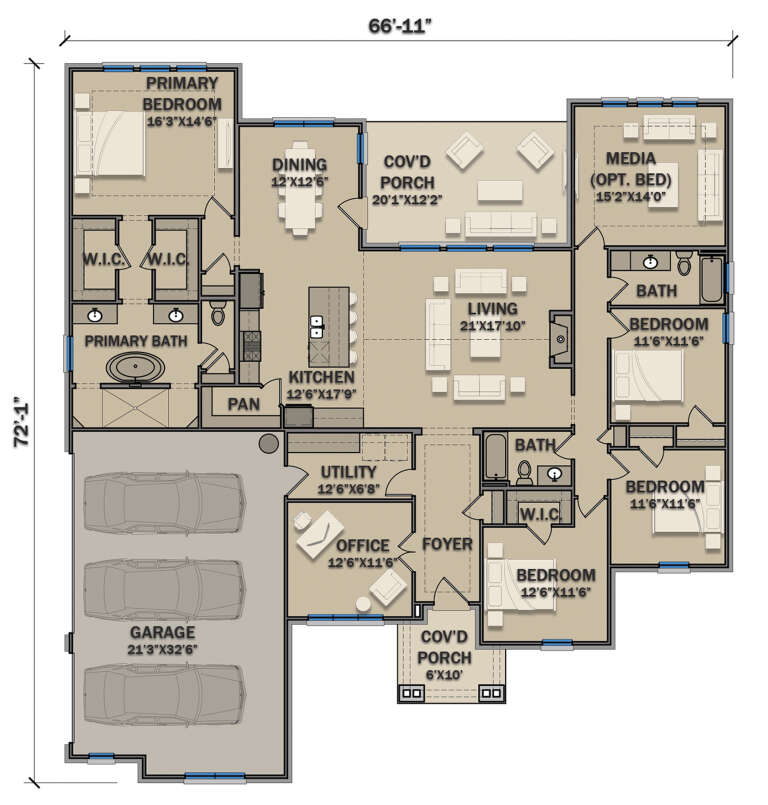 House Plan House Plan #26651 Drawing 1
