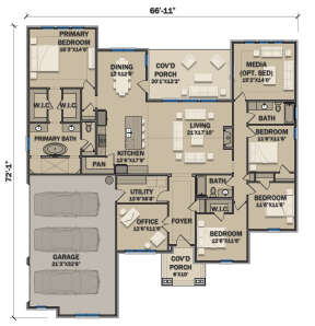 Main Floor for House Plan #3571-00015