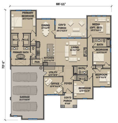 House Plan House Plan #26652 Drawing 1