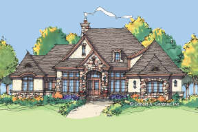European House Plan #2865-00026 Elevation Photo