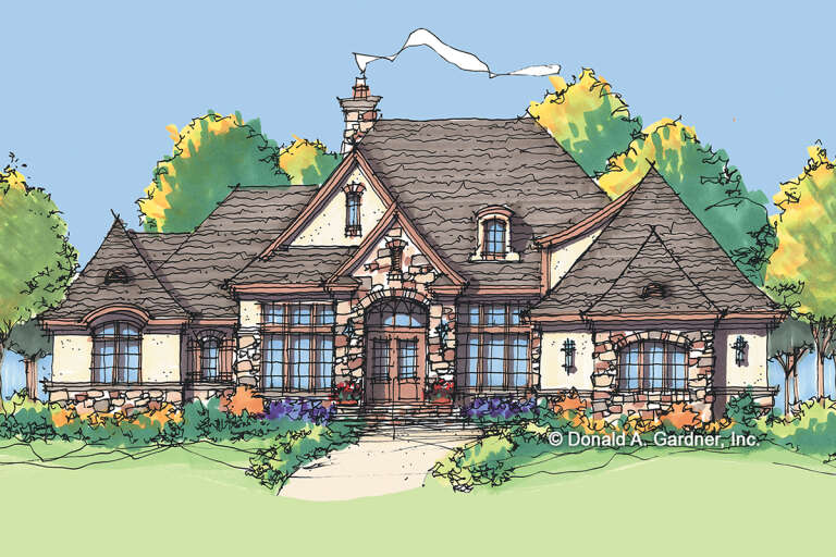 European House Plan #2865-00026 Elevation Photo
