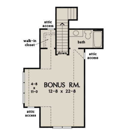 Bonus Room for House Plan #2865-00030