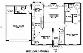 Floorplan 1 for House Plan #053-00345