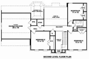 Floorplan 2 for House Plan #053-00345