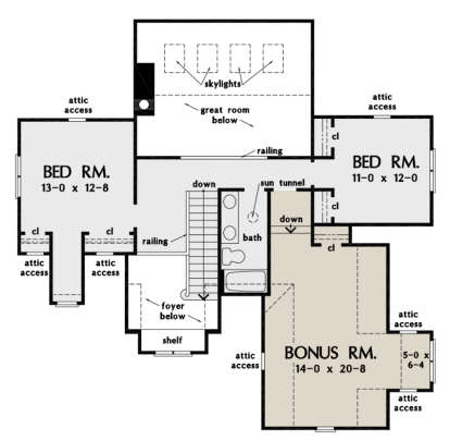 Second Floor for House Plan #2865-00036