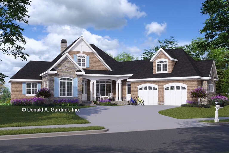 House Plan House Plan #26665 Angled Front Elevation