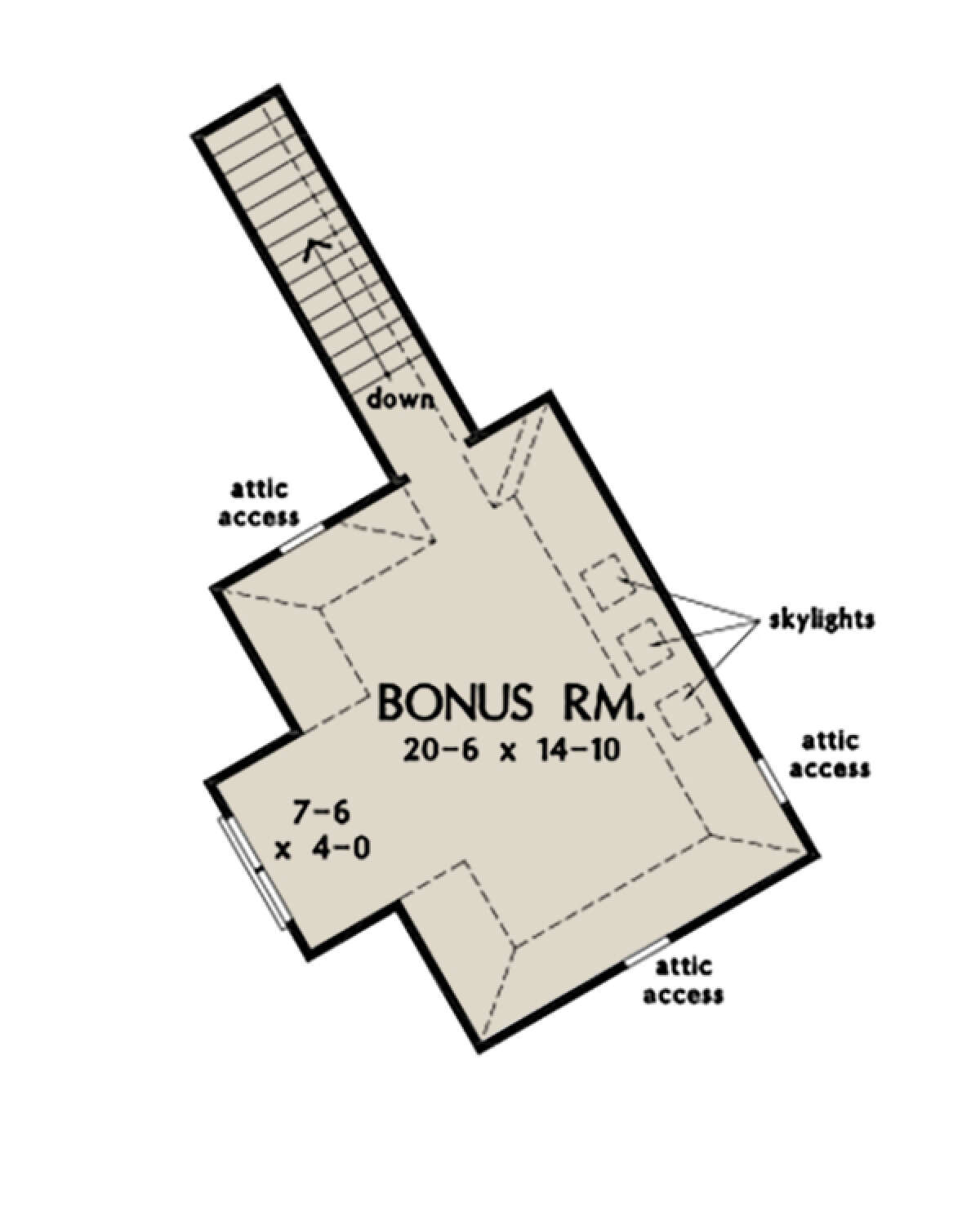 Bonus Room for House Plan #2865-00037