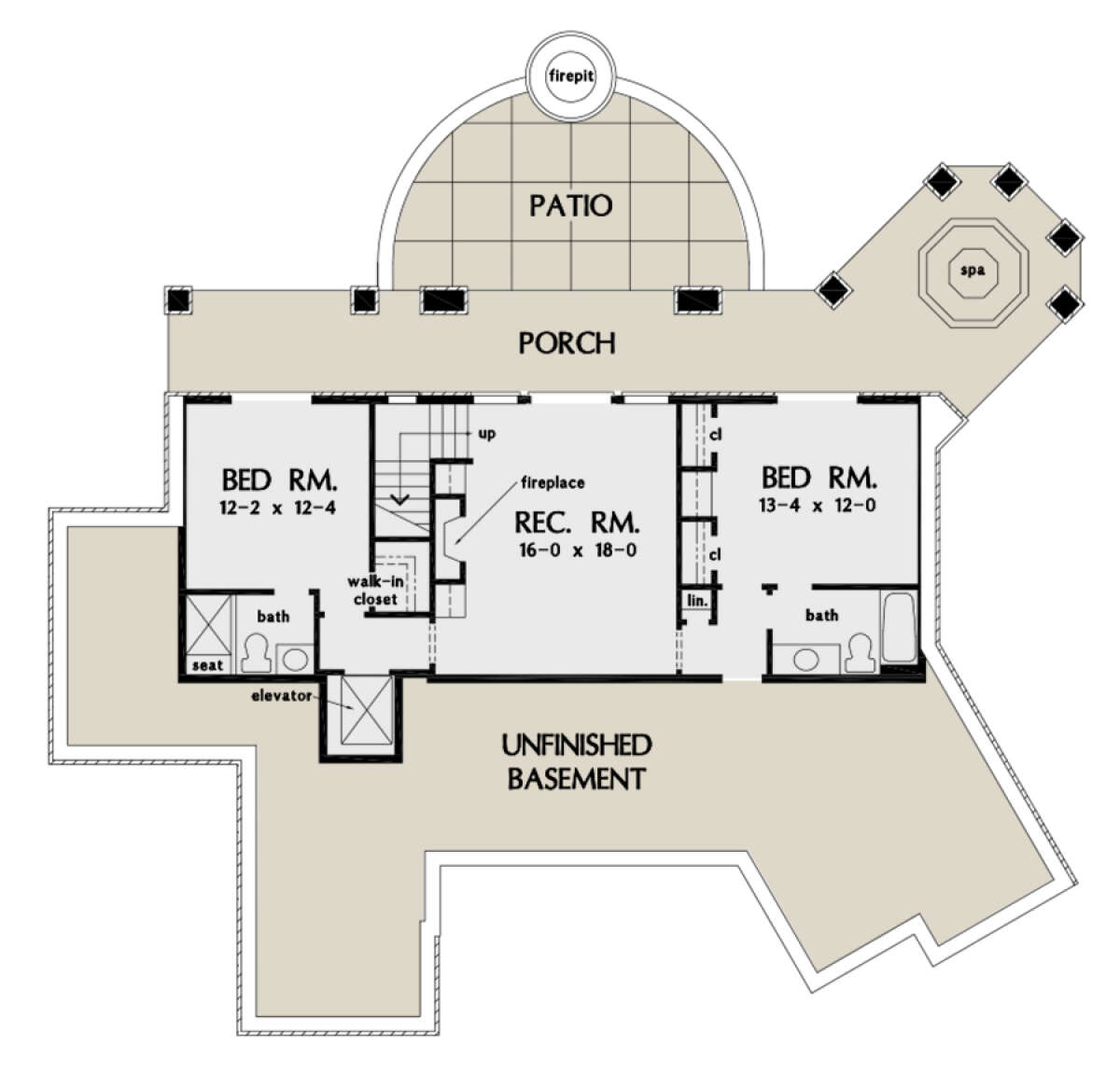 Basement for House Plan #2865-00037