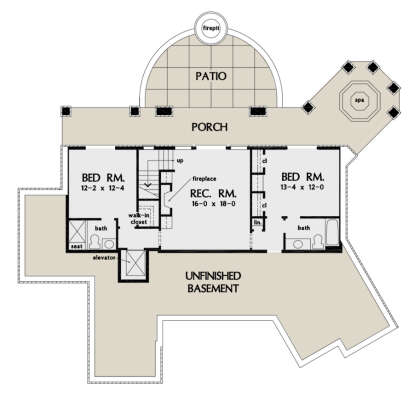 Basement for House Plan #2865-00037