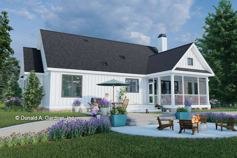 Modern Farmhouse House Plan #2865-00038 Elevation Photo