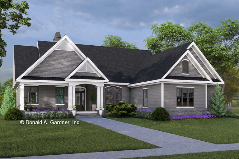 House Plan House Plan #26668 Angled Front Elevation