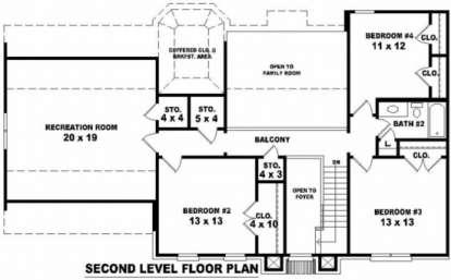 Floorplan 2 for House Plan #053-00346