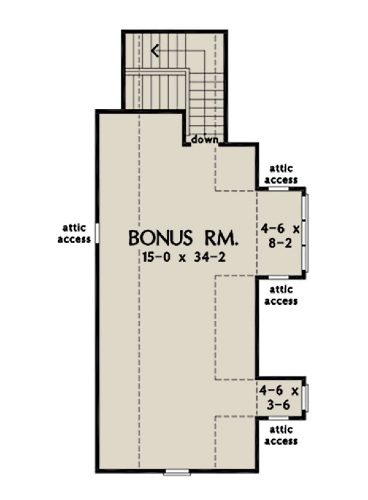 Bonus Room for House Plan #2865-00042