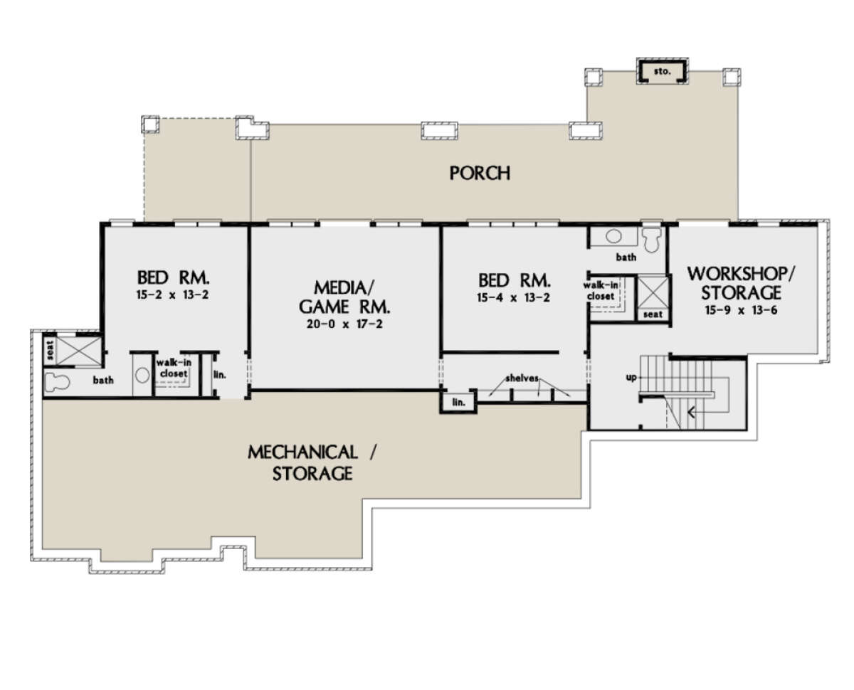 Basement for House Plan #2865-00042
