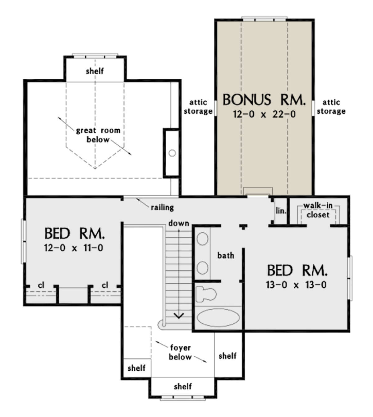Second Floor for House Plan #2865-00045