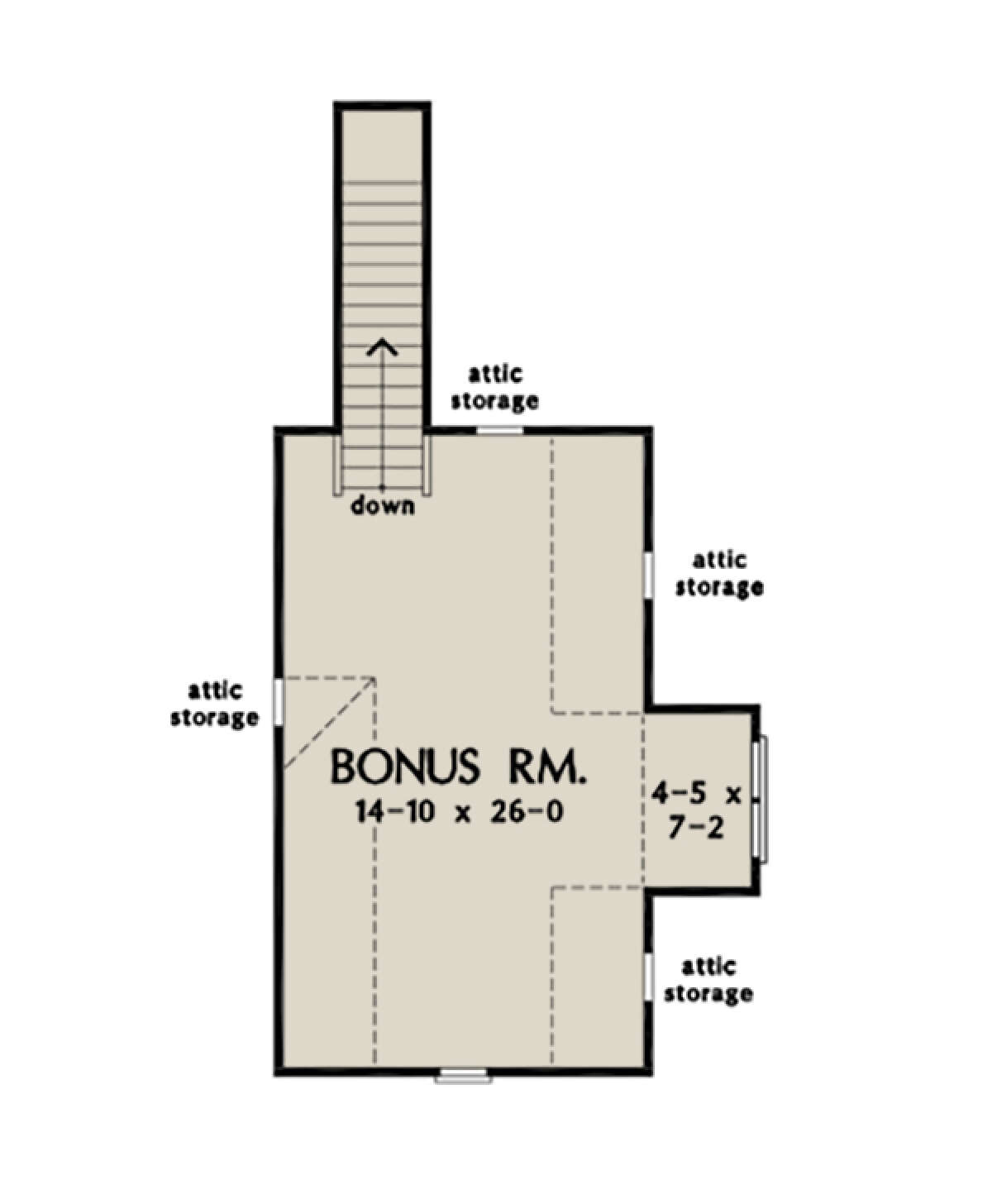 Bonus Room for House Plan #2865-00047
