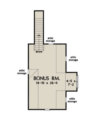 Bonus Room for House Plan #2865-00047