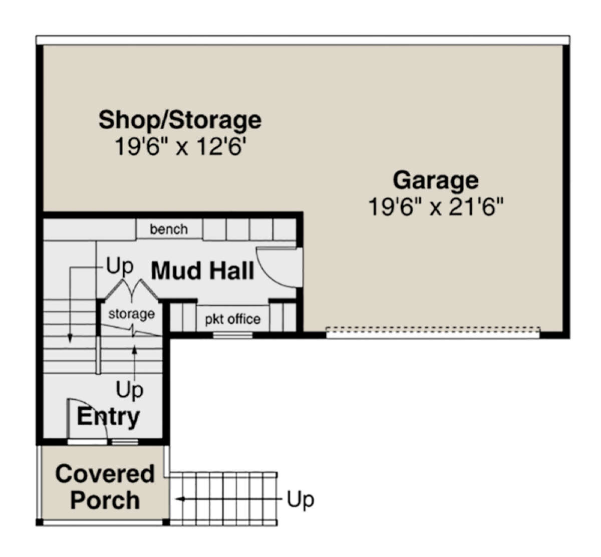 Basement Floor for House Plan #035-01001
