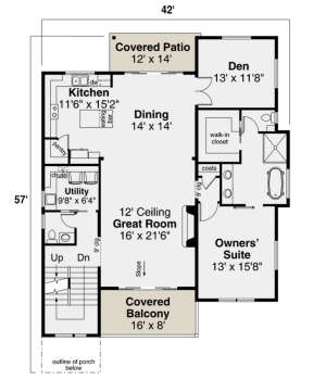 Main Floor for House Plan #035-01001