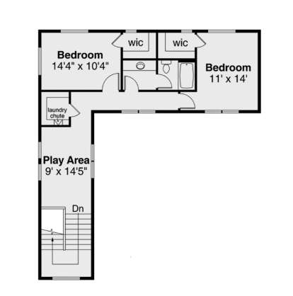 Second Floor for House Plan #035-01001