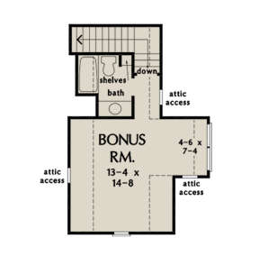 Bonus Room for House Plan #2865-00052